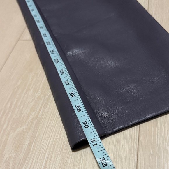 Wilfred Dark Gray Leather Straight Pants - Picture 8 of 9